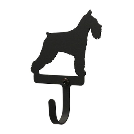 Village Wrought Iron Village Wrought Iron WH-242-S Small Wall Hook - Schnauzer - Black WH-242-S